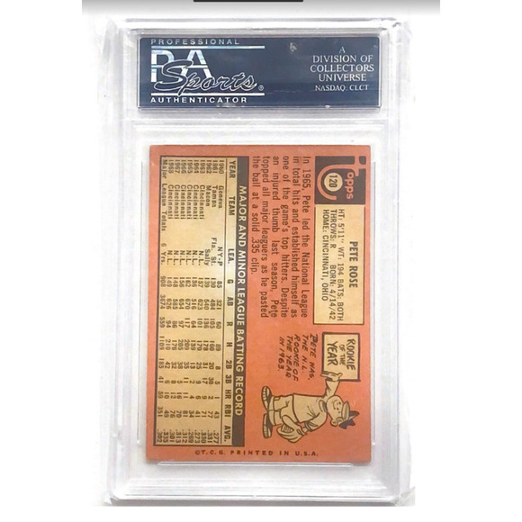 1969 Topps #120 Pete Rose VG-3 Graded by PSA - Picture 2 of 3